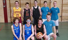 Basketters in actie