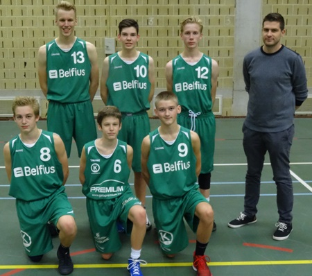 Basketters in actie