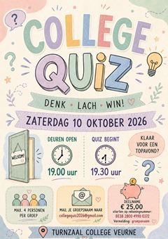 Doe op 10 oktober mee aan de Collegequiz!