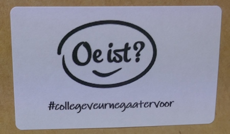 Oe ist? #collegeveurnegaatervoor